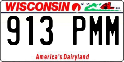 WI license plate 913PMM