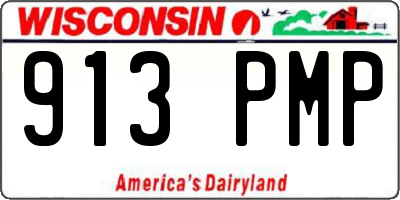 WI license plate 913PMP