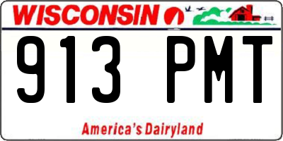 WI license plate 913PMT