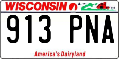WI license plate 913PNA