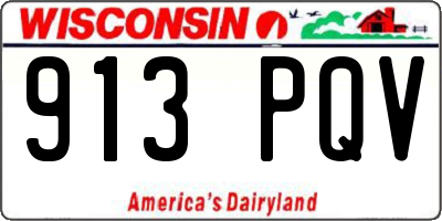 WI license plate 913PQV