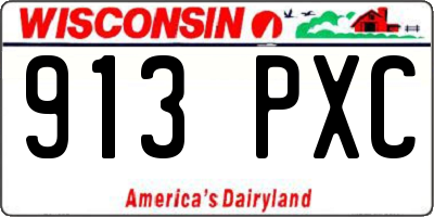 WI license plate 913PXC