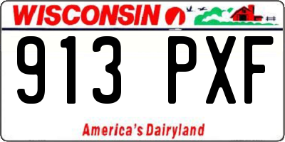 WI license plate 913PXF