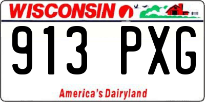 WI license plate 913PXG