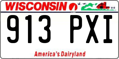 WI license plate 913PXI