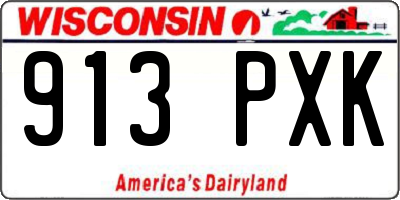 WI license plate 913PXK