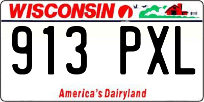 WI license plate 913PXL