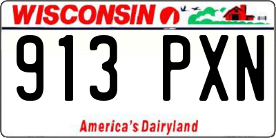 WI license plate 913PXN
