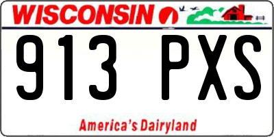 WI license plate 913PXS