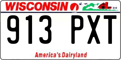 WI license plate 913PXT