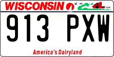 WI license plate 913PXW