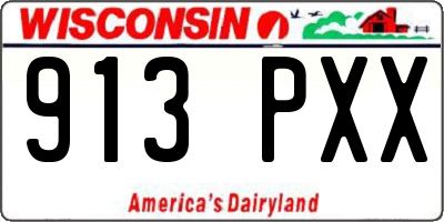 WI license plate 913PXX