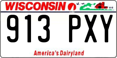 WI license plate 913PXY