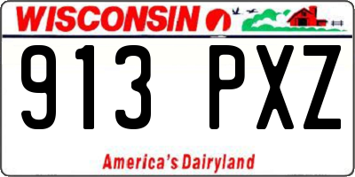 WI license plate 913PXZ