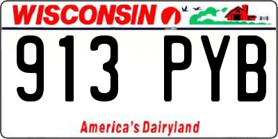 WI license plate 913PYB