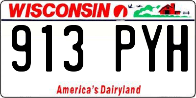 WI license plate 913PYH