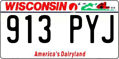 WI license plate 913PYJ