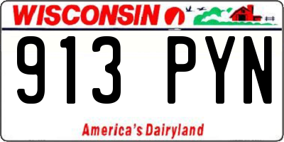WI license plate 913PYN