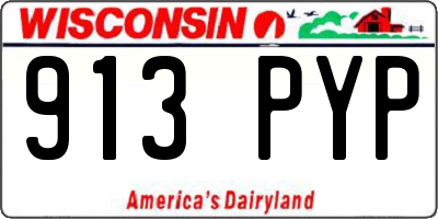 WI license plate 913PYP