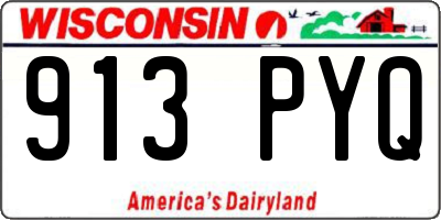 WI license plate 913PYQ