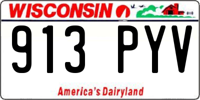 WI license plate 913PYV