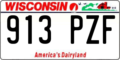 WI license plate 913PZF