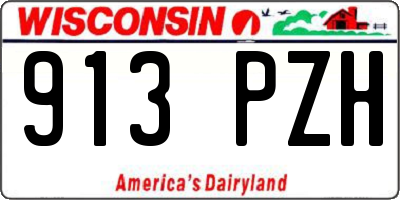WI license plate 913PZH
