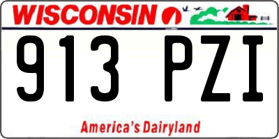 WI license plate 913PZI