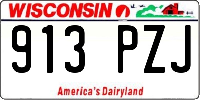WI license plate 913PZJ