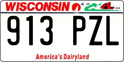 WI license plate 913PZL
