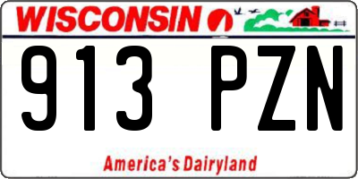 WI license plate 913PZN
