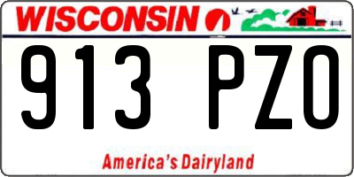WI license plate 913PZO