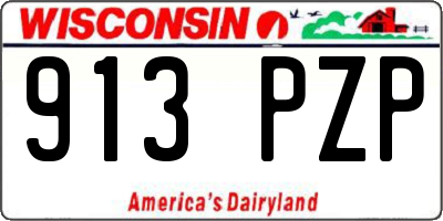 WI license plate 913PZP