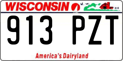 WI license plate 913PZT