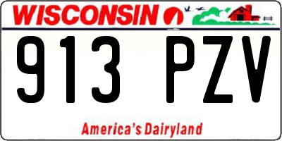 WI license plate 913PZV