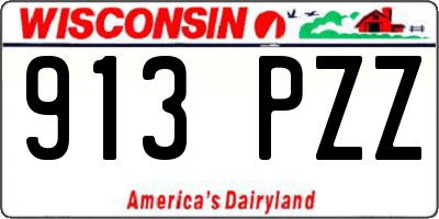 WI license plate 913PZZ