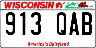 WI license plate 913QAB