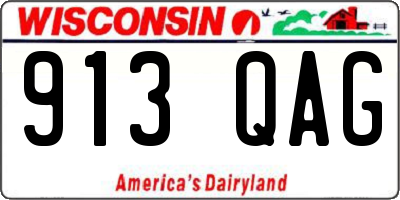 WI license plate 913QAG