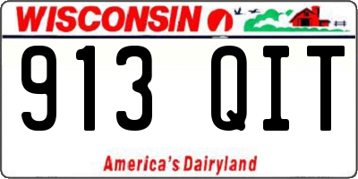 WI license plate 913QIT