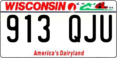 WI license plate 913QJU