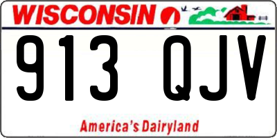 WI license plate 913QJV