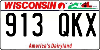 WI license plate 913QKX