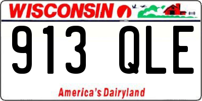 WI license plate 913QLE
