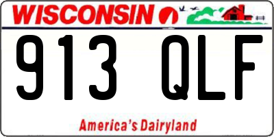 WI license plate 913QLF
