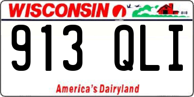 WI license plate 913QLI