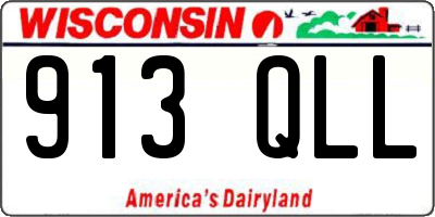 WI license plate 913QLL