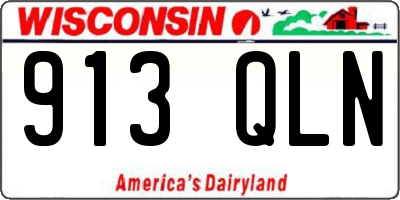 WI license plate 913QLN