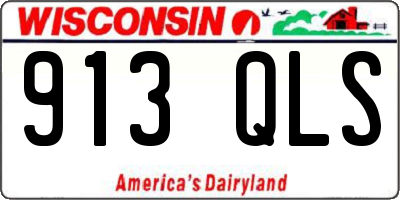 WI license plate 913QLS
