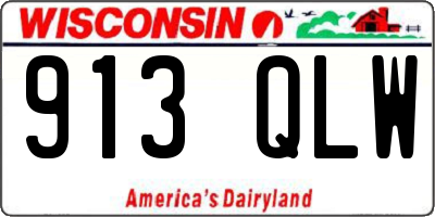 WI license plate 913QLW