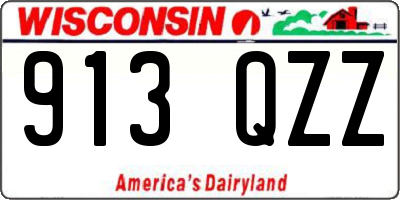 WI license plate 913QZZ